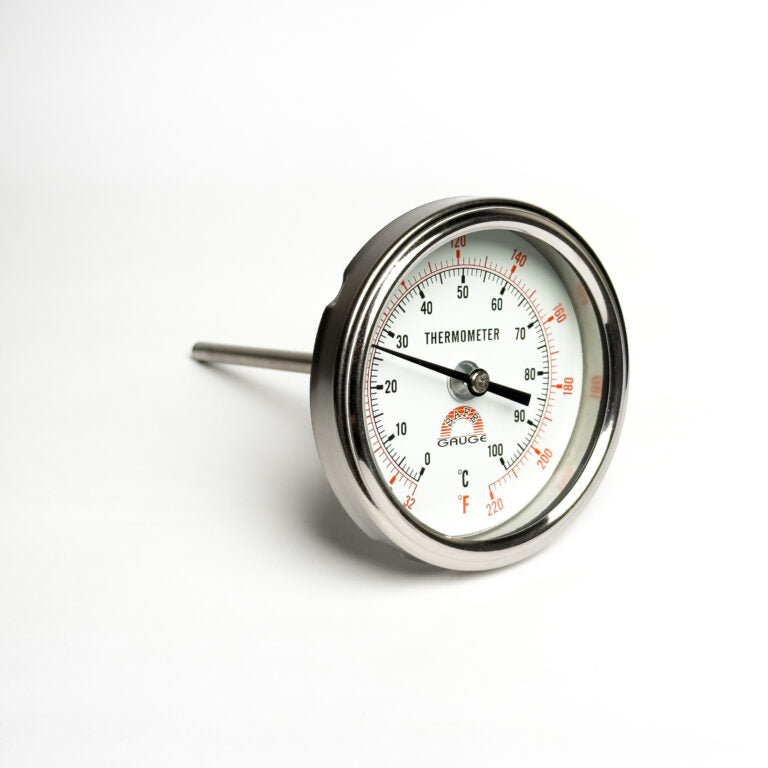 Thermometer Temperature gauge เกจวัดอุณหภูมิ หน้าปัด 3" ก้านออกหลัง เกลียว 1/2" NPT ยี่ห้อ Safe Gauge