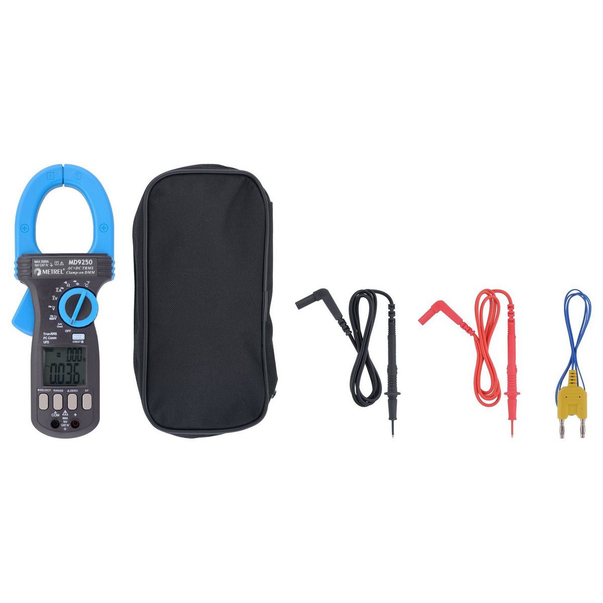 Metrel MD 9250: แคล้มมิเตอร์วัดกระแส True RMS AC/DC