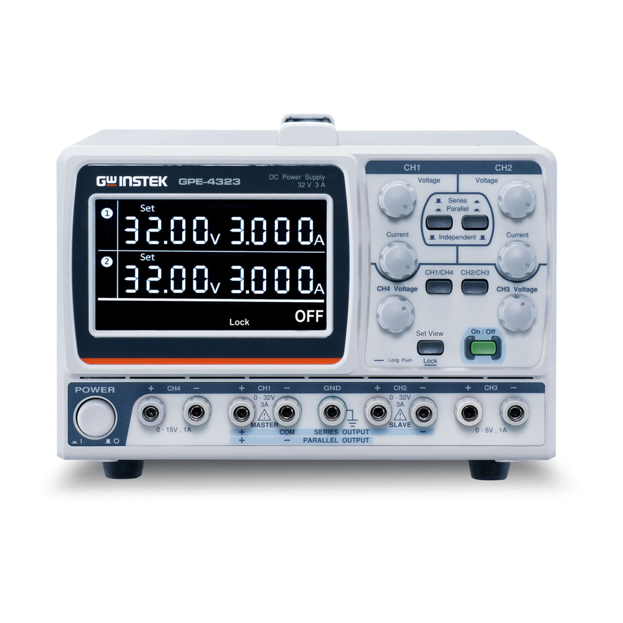 GW Instek GPE-X323 Series: ดีซีเพาเวอร์ซัพพลายแบบลิเนียร์ หลายเอาต์พุต