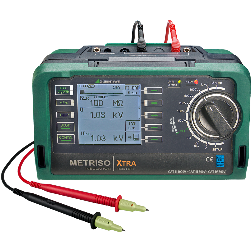 Gossen METRISO XTRA: เครื่องทดสอบความต้านทานฉนวนทางไฟฟ้า