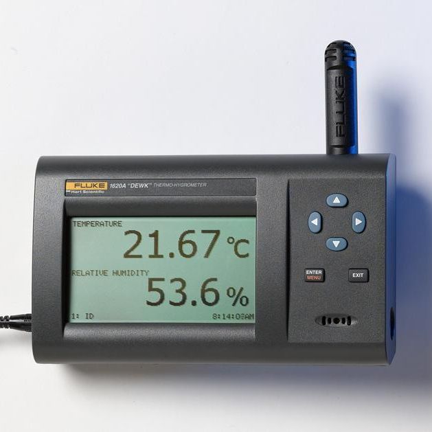 Fluke 1620A: เครื่องวัดบันทึกอุณหภูมิและความชื้นแบบดิจิตอล สำหรับห้องแล็บ