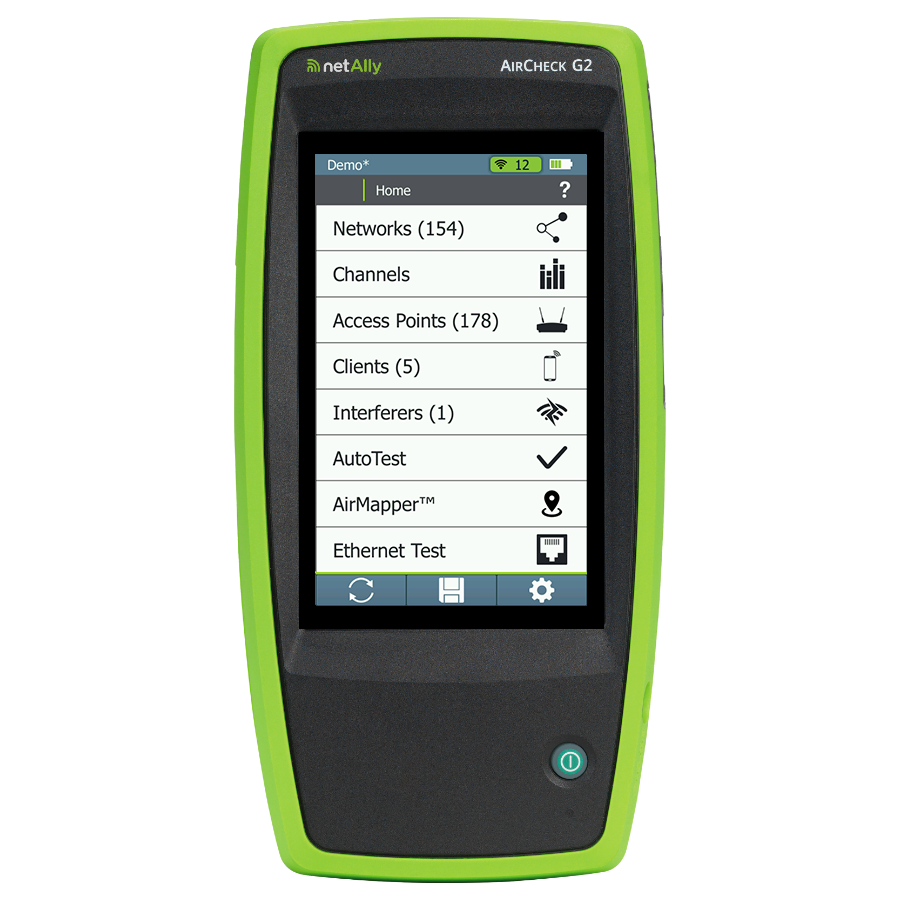 NetAlly AirCheck™ G2: เครื่องทดสอบเครื่อข่ายไร้สาย Wi-Fi ความเร็วสูง 802.11ac