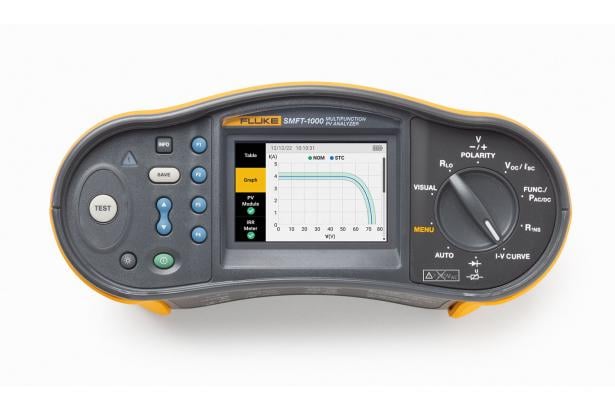 SMFT-1000 Solar Tools Pro Kit: Fluke Multifunction PV Tester, I-V Curve Tracer with TruTest™ Software and MC4 Leads