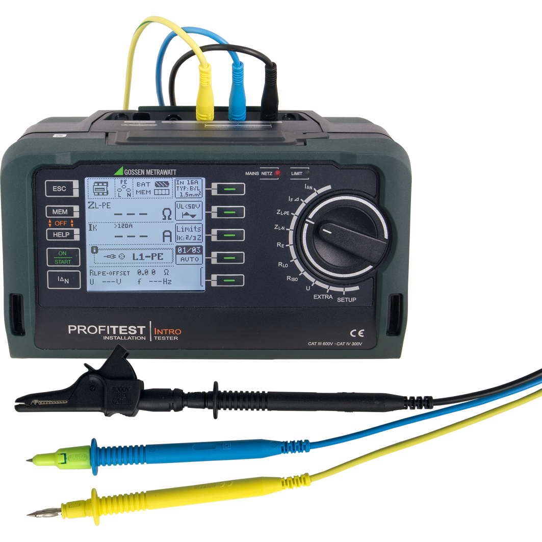 Gossen PROFITEST INTRO: เครื่องทดสอบความปลอดภัยทางไฟฟ้าของระบบไฟฟ้า