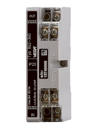 VEGA Overvoltage protection B 62-36 GOvervoltage arrester for supply and signal cables in 4 … 20 mA circuits