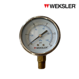 WEKSLER Pressure gauge รุ่น BY12 หน้าปัด 2.5” เกลียวทองเหลืองออกล่าง 1/4”