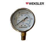 WEKSLER Pressure gauge รุ่น BY12 หน้าปัด 2.5” เกลียวทองเหลืองออกล่าง 1/4”