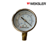 WEKSLER Pressure gauge รุ่น BY12 หน้าปัด 2.5” เกลียวทองเหลืองออกล่าง 1/4”