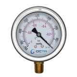 OCTA เกจวัดแรงดัน Pressure Gauge ขนาด 2.5″ เกลียวสแตนเลสออกล่าง ขนาด 1/4" NPT เกจแรงดัน OCTA GS63