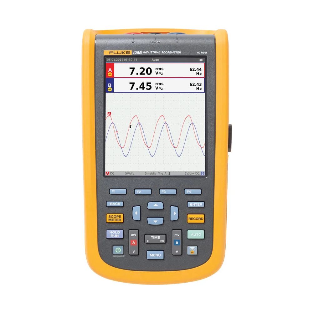 Fluke 120B Series: สโคปมิเตอร์ ออสซิลโลสโคปแบบมือถือสำหรับอุตสาหกรรม