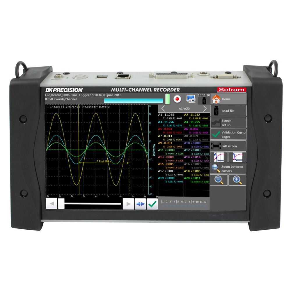 Sefram DAS240: เครื่องบันทึกข้อมูล (Datalogger) 20-200Ch. ขนาดมือถือ จอสี ระบบสัมผัสจากฝรั่งเศส