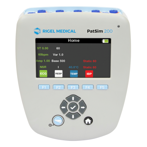Rigel PatSim 200: เครื่องทดสอบเครื่องวัดสัญญาณชีพคลื่นไฟฟ้าหัวใจทางการแพทย์