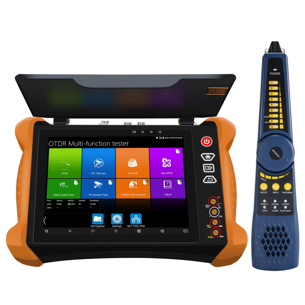 Wanglu MT-8000: OTDR Multi-function Tester เครื่องทดสอบกล้องวงจรปิดที่สามารถทดสอบสายแลนสายไฟเบอร์แบบ OTDR