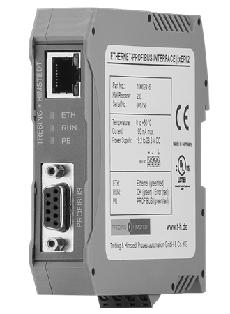 VEGA Ethernet-Profibus interfaceEthernet Profibus interface ensures access from parameter software (PACTware) to field device