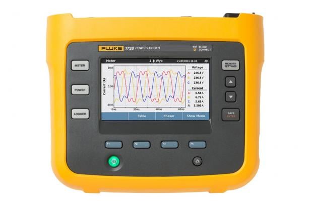 Fluke 1736 and 1738 Three-Phase Power Quality Loggers