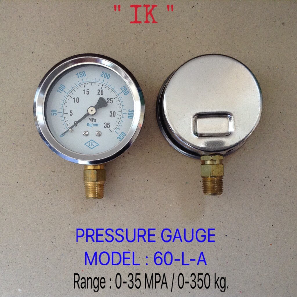 SAFE GAUGE Pressure Gauges 'IK" 2.5 นิ้ว 0-30MPA /0-300KG ออกล่าง 1/4" ทองเหลือง NPT